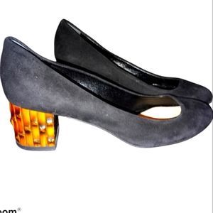 Gucci Suede Bamboo Heel